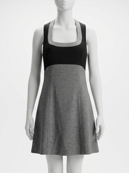 bebe Dresses & Skirts - Vintage Bebe 100% Wool Colorblock Pinafore A-Line Mini Dress (Made in USA)
